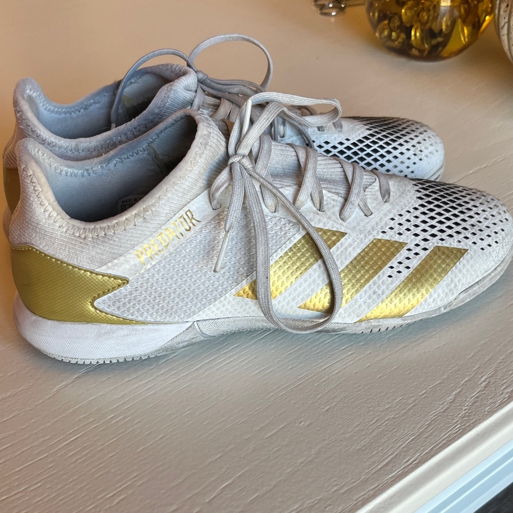 Indoor soccer adidas White and Gold Sneakers